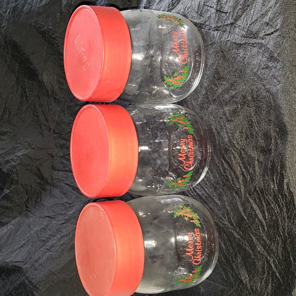 Vintage Carlton 3/4L Glass Christmas Canister - Picture 2 of 10